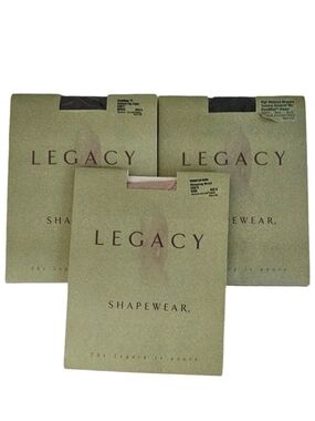 3 Legacy Pantyhose B Shapers CoolMax Shaping Black Brown A08477 & A02418 Nude